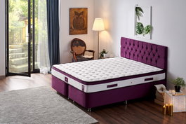 Hanah Home Violet Colchón de Tamaño Doble Firmeza Media 140x190 cm
